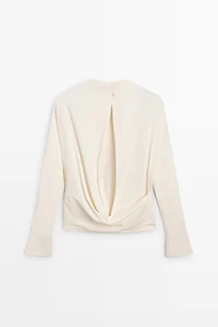 Long sleeve top with back detail