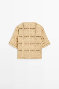 Cutwork crochet cardigan