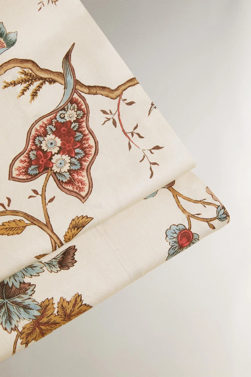KATHARINE POLE FLORAL SATEEN FLAT SHEET