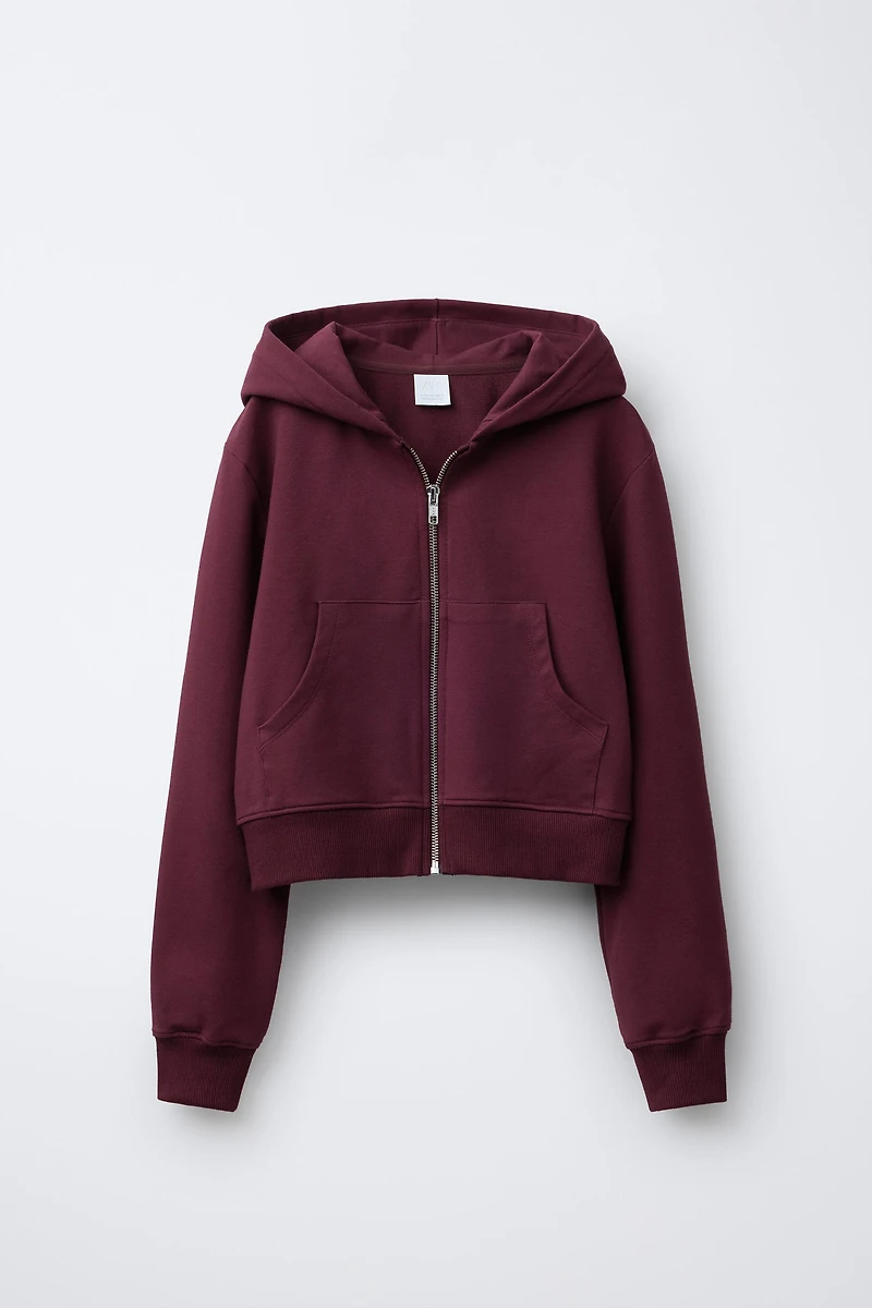 PLAIN ZIP SWEATSHIRT