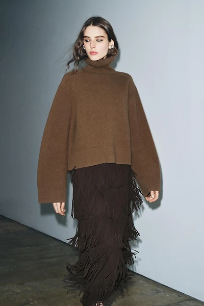 95% WOOL HIGH COLLAR JUMPER