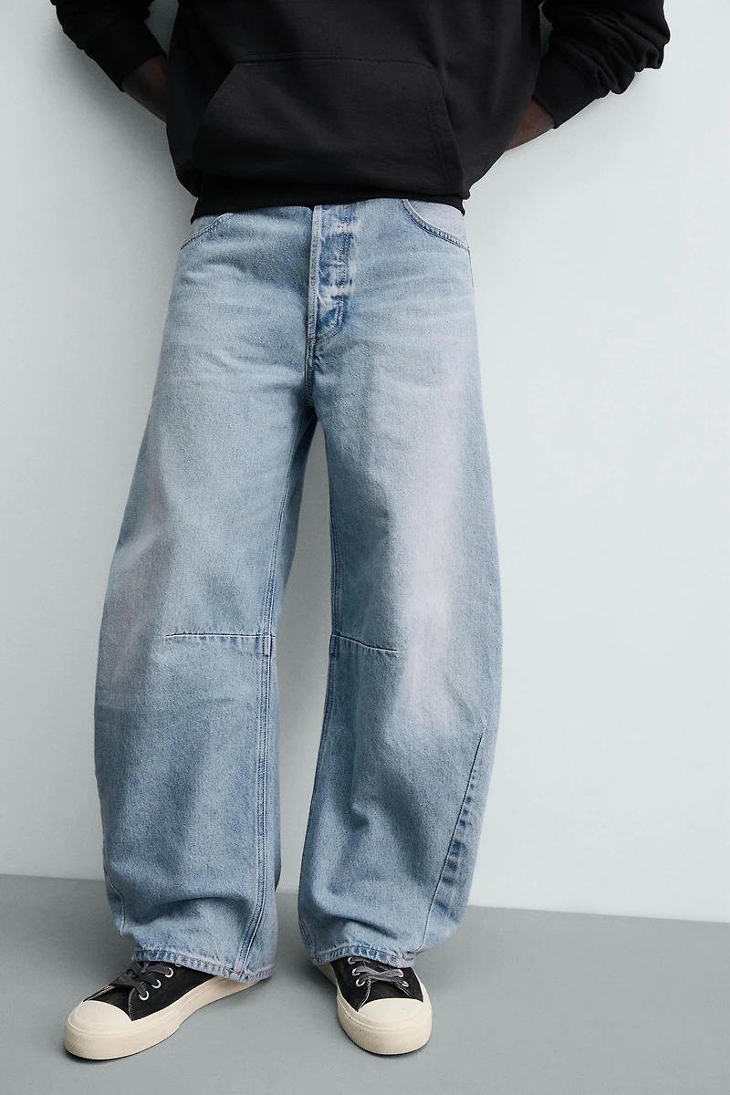 JEAN RELAXED BARREL FIT À PINCES