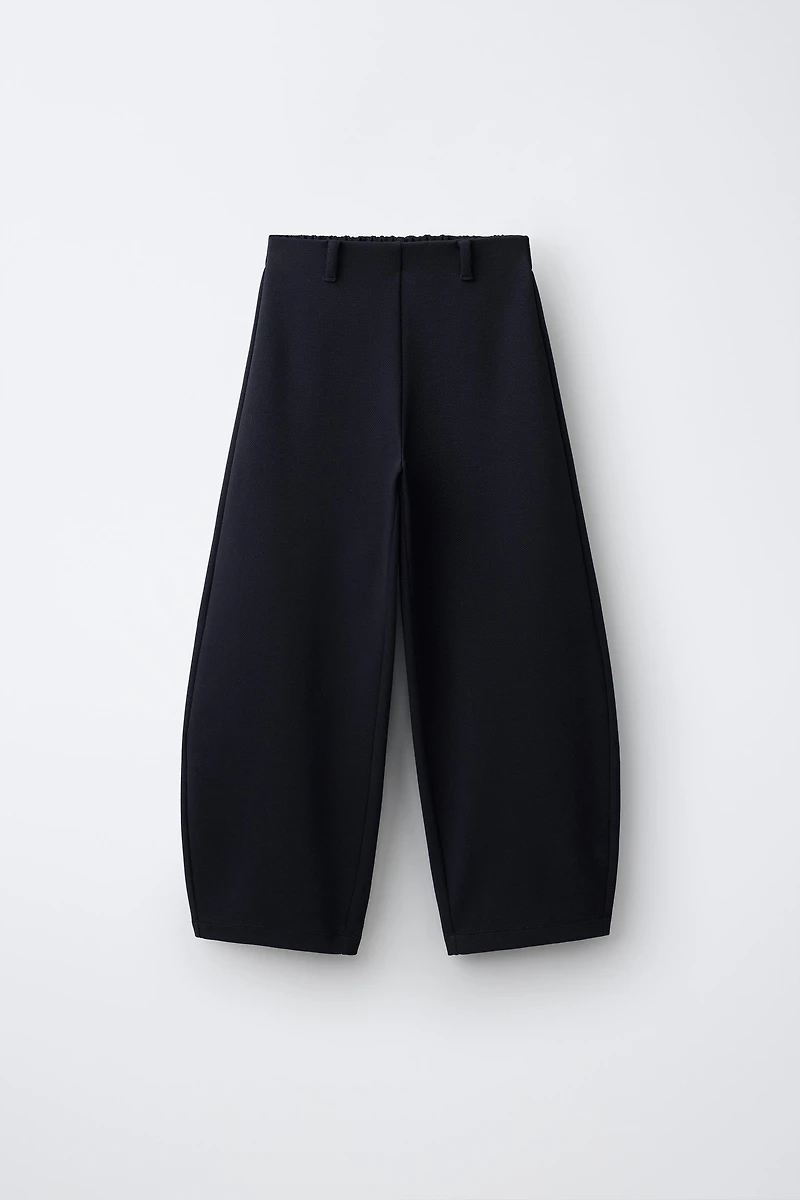 TEXTURED BARREL PANTS