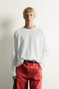 T-SHIRT COLOR BLOCK EN COTON ET LIN