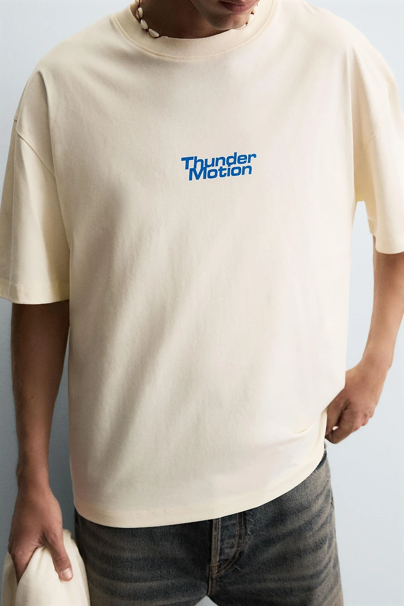 CONTRAST PRINT T-SHIRT