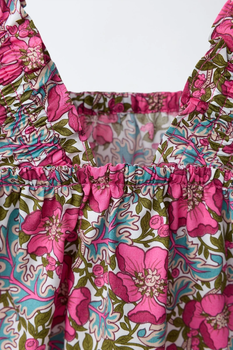 FLORAL PRINT TOP MADE WITH LIBERTY FABRIC