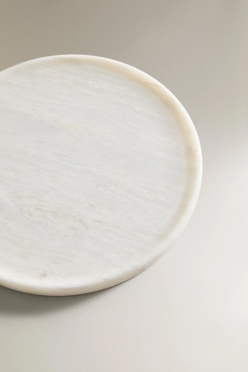 WHITE MARBLE BATHROOM TRAY