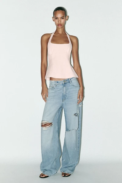 BOW HALTER TOP