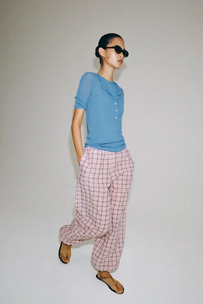 PANTALON BOUFFANT À CARREAUX ZW COLLECTION
