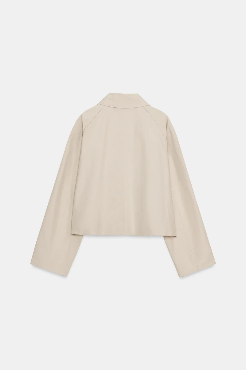 CROPPED DOUBLE BREASTED TRENCH