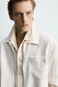 100% LINEN ZIP JACKET
