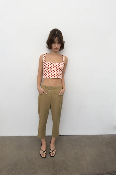 POLKA DOT CROP TOP