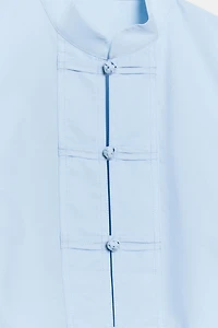 POPLIN SHIRT WITH FROG FASTENING