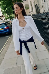 100% COTTON BUTTONED T-SHIRT