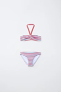 6-14 YEARS/ RIBBED STRIPED BIKINI
