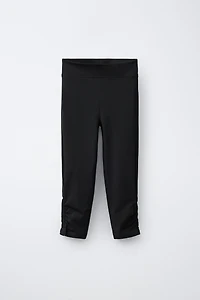 GATHERED CAPRI LEGGINGS