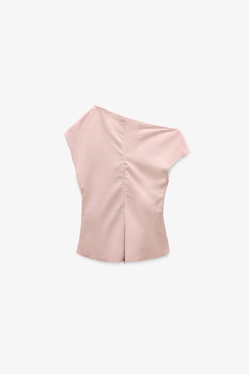 LIMITED EDITION DRAPED SUEDE TOP