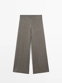 Wide-leg trousers with striped details