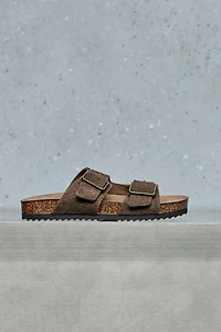 STORIEZ - LEATHER BUCKLE SANDALS