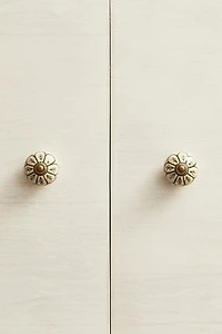 SET OF CERAMIC FLOWER KNOBS (SET OF 2