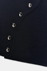 TOP EN MAILLE À FERMETURE ASYMÉTRIQUE