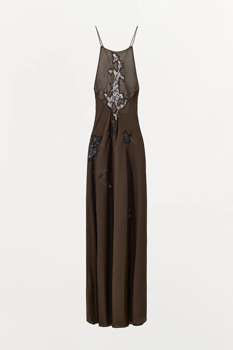 LACE HALTER DRESS