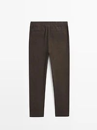 Corduroy jogger fit trousers