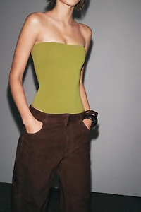 STRETCH BANDEAU BODYSUIT