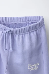 PANTALON LARGE INSCRIPTION