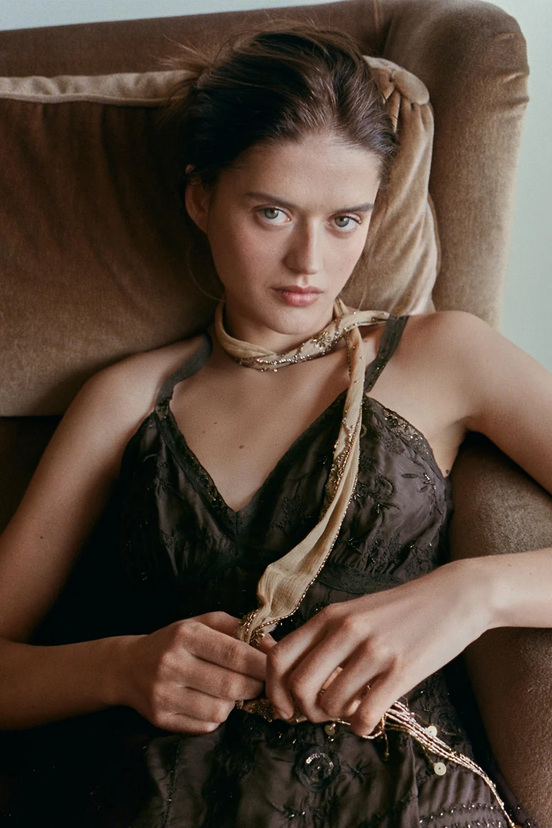 EMBROIDERED BEADED CAMISOLE