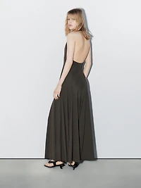 Robe longue fluide à encolure américaine - STUDIO