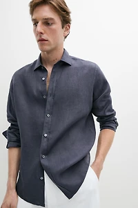 Chemise regular fit 100 % lin