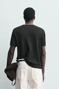 WAFFLE KNIT T-SHIRT