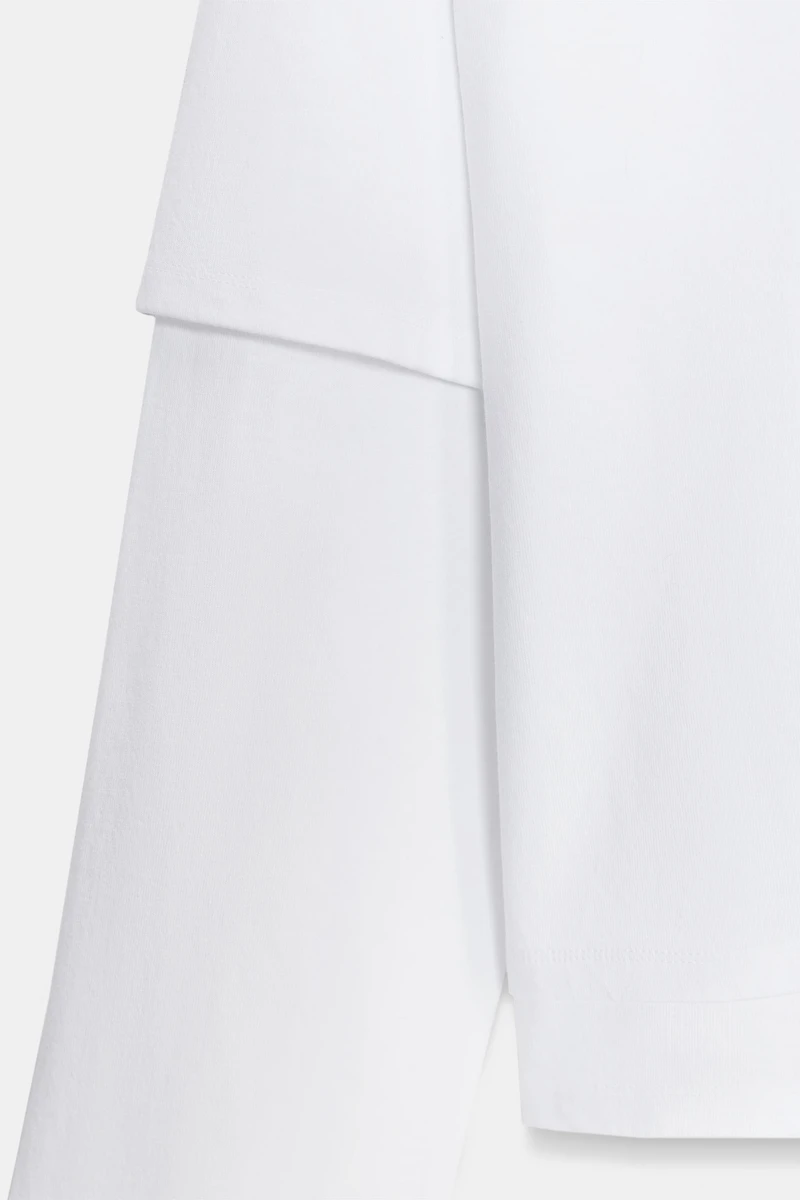 DOUBLE EFFECT LONG SLEEVE T-SHIRT