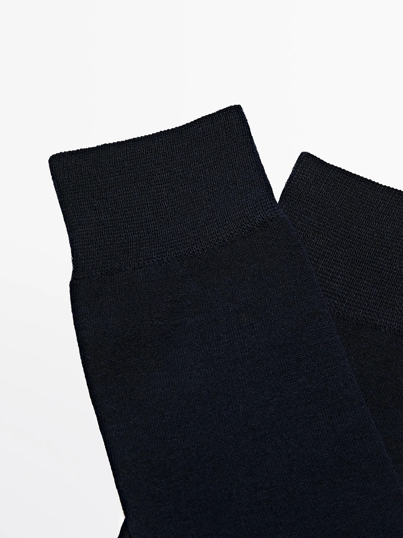 Chaussettes hautes en coton mercerisé mélangé