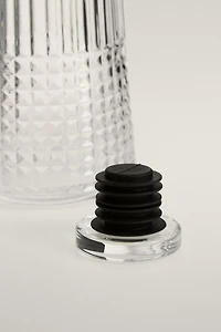 RAISED DESIGN GLASS BOTTLE