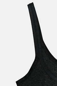 RIBBED STRAP TOP