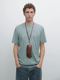 Short sleeve cotton blend T-shirt