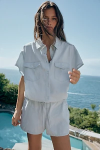 FLOWY SHORT JUMPSUIT WITH POCKETS