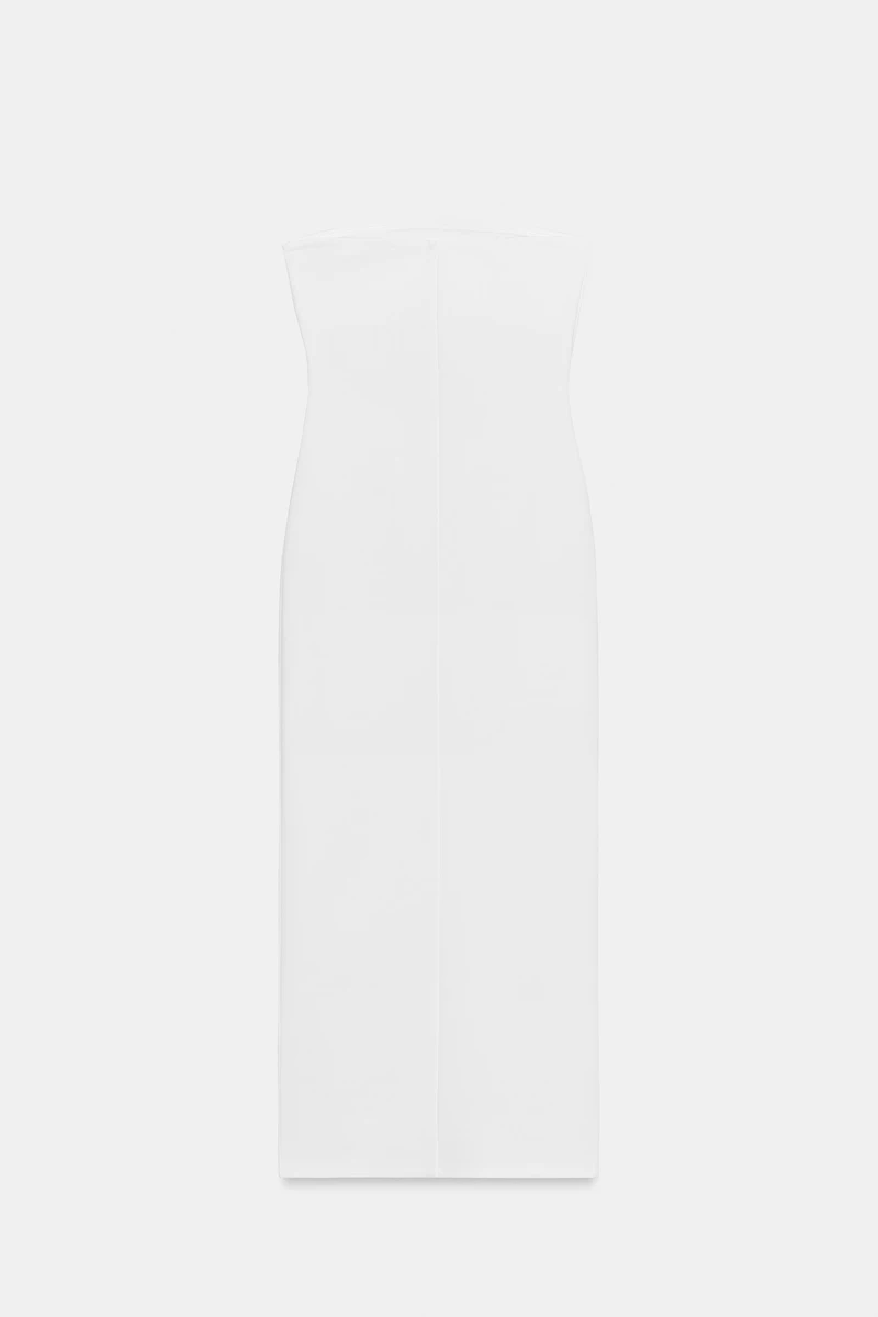 STRETCH KNIT CUT-OUT MIDI DRESS