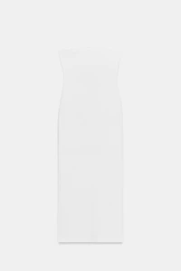 STRETCH KNIT CUT-OUT MIDI DRESS