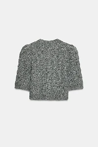 CARDIGAN WITH PUFF SLEEVES