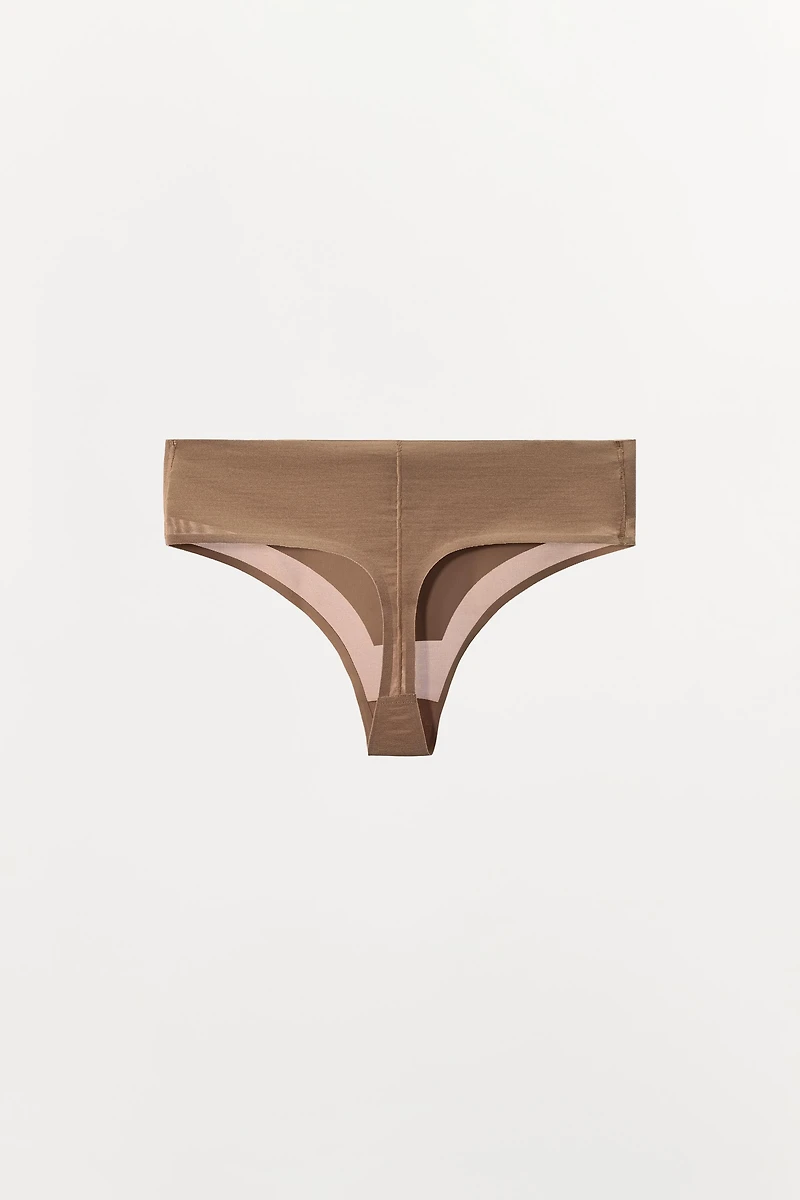 WIDE WAIST THONG WITH POLYAMIDE