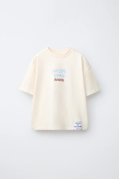PRINTED TEXT T-SHIRT