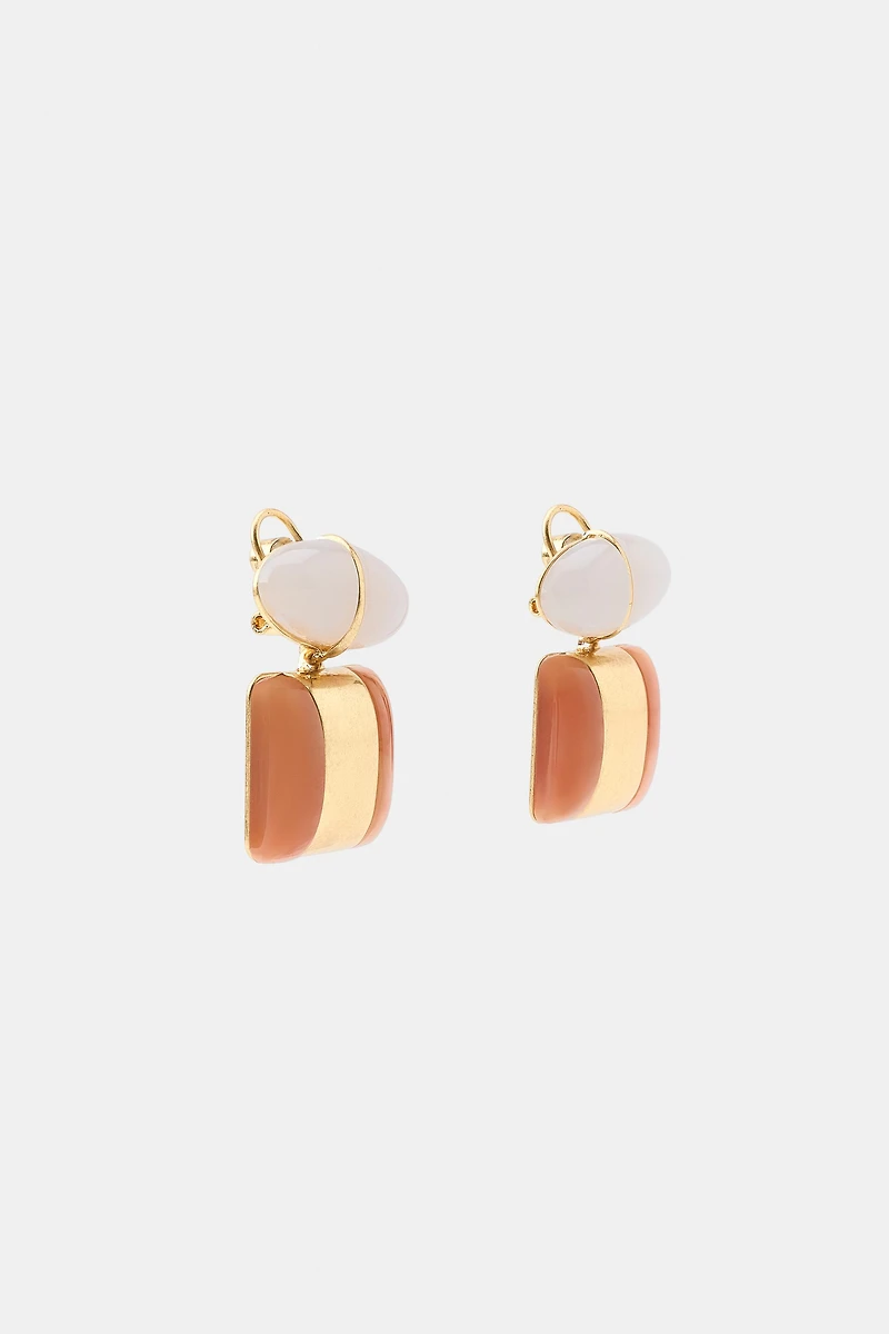 BOUCLES D'OREILLES GÉOMÉTRIQUES EN RÉSINE