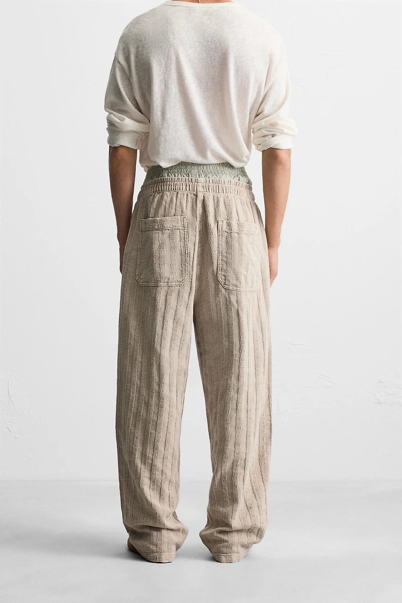 JACQUARD RELAXED FIT PANTS