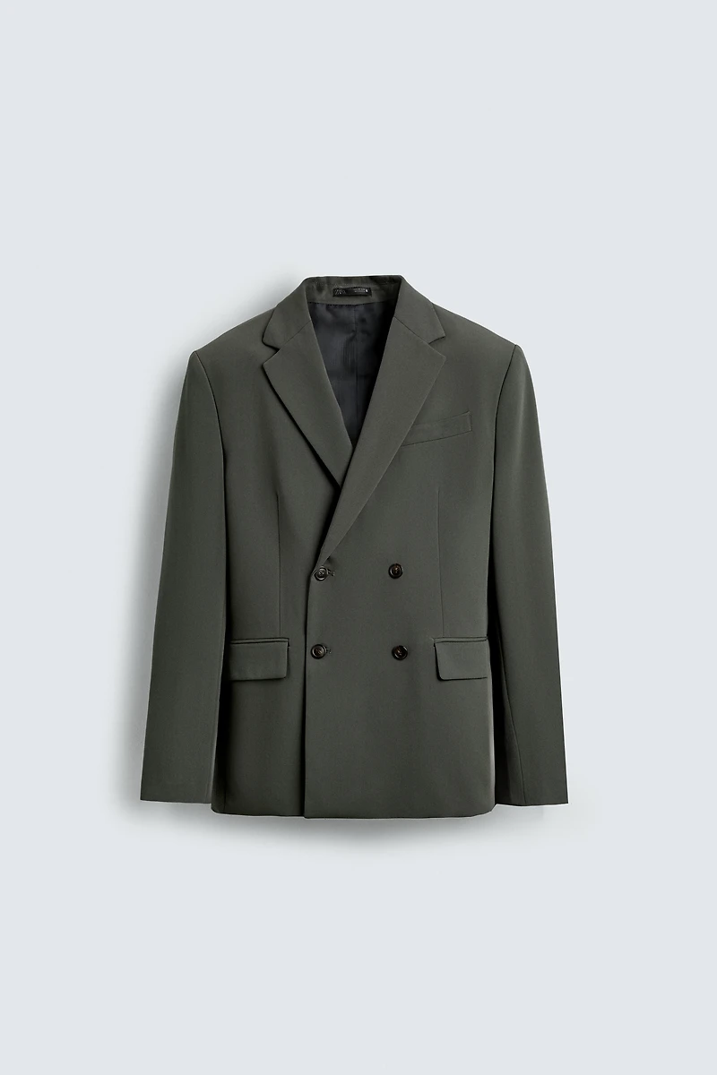 COMFORT FIT DOUBLE-BREASTED SUIT BLAZER