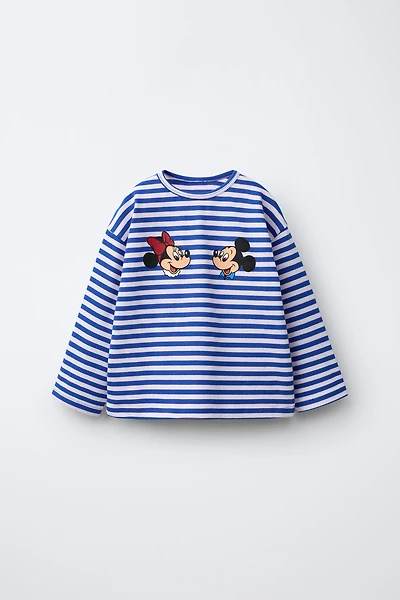 T-SHIRT À RAYURES MICKEY ET MINNIE MOUSE © DISNEY