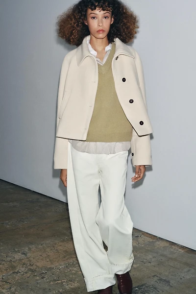 ZW COLLECTION WOOL SHORT COAT