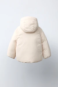 WATER REPELLENT BOW PUFFER COAT